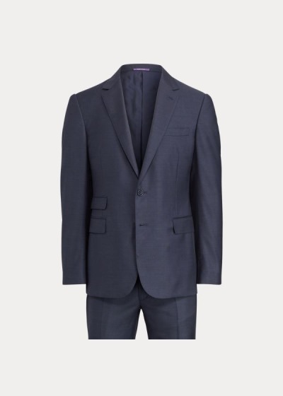 Men's Ralph Lauren Gregory Wool Sharkskin Suits | 312067RTG